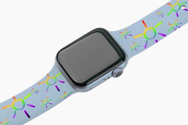 Apple Watch Armband Regenbogen mit Grömitzsonne - Blau