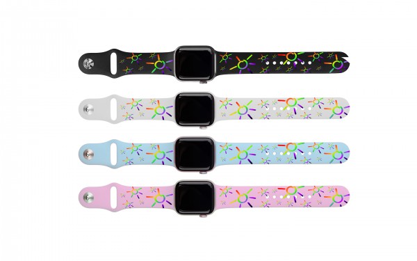 Apple Watch Armband Regenbogen mit Grömitzsonne - Schwarz