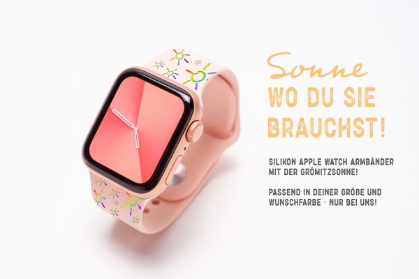 Apple Watch Armband Regenbogen mit Grömitzsonne - Rosa